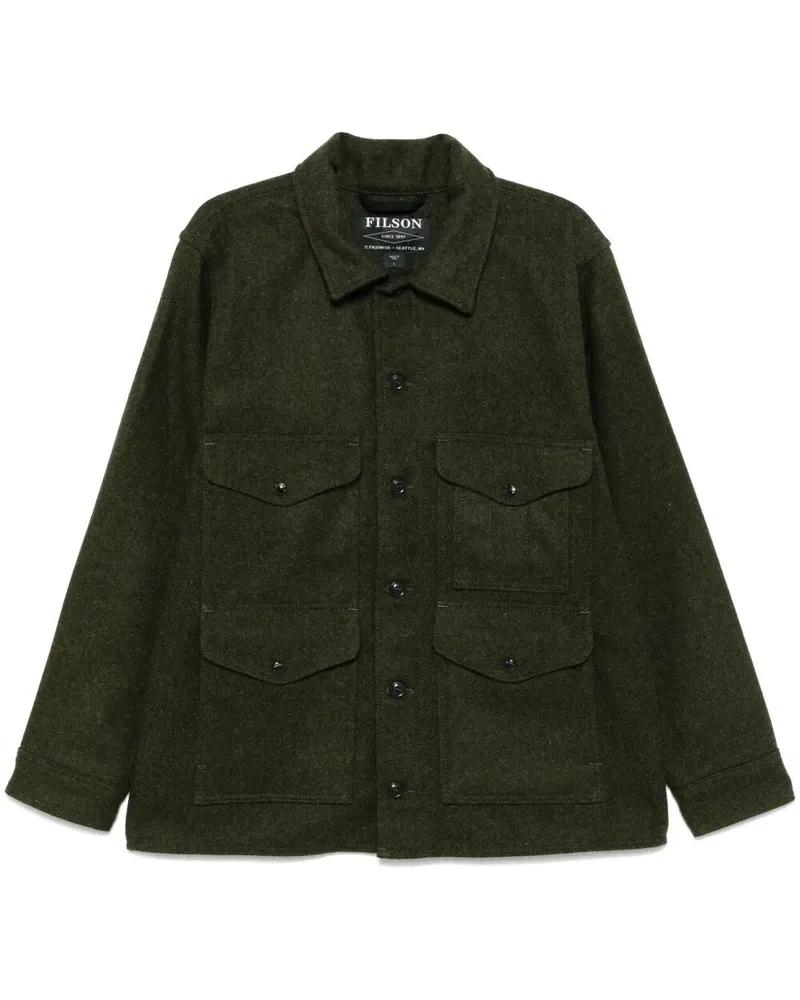 Filson Mackinaw Cruiser 26Oz Wool" Jacket Green