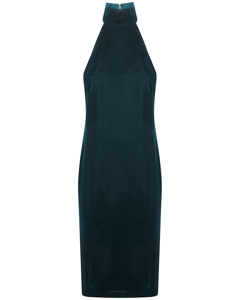 Ralph Lauren Halter Dress Woven Column Dress Green