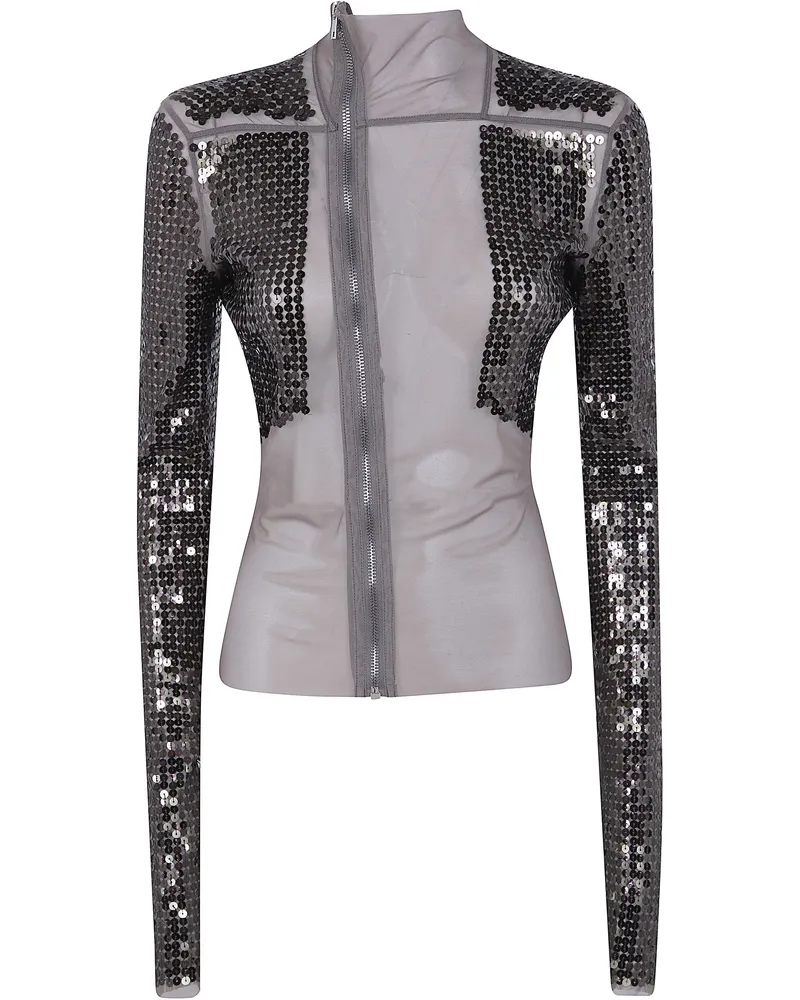 Rick Owens Gary" Embroidered Jacket Gray
