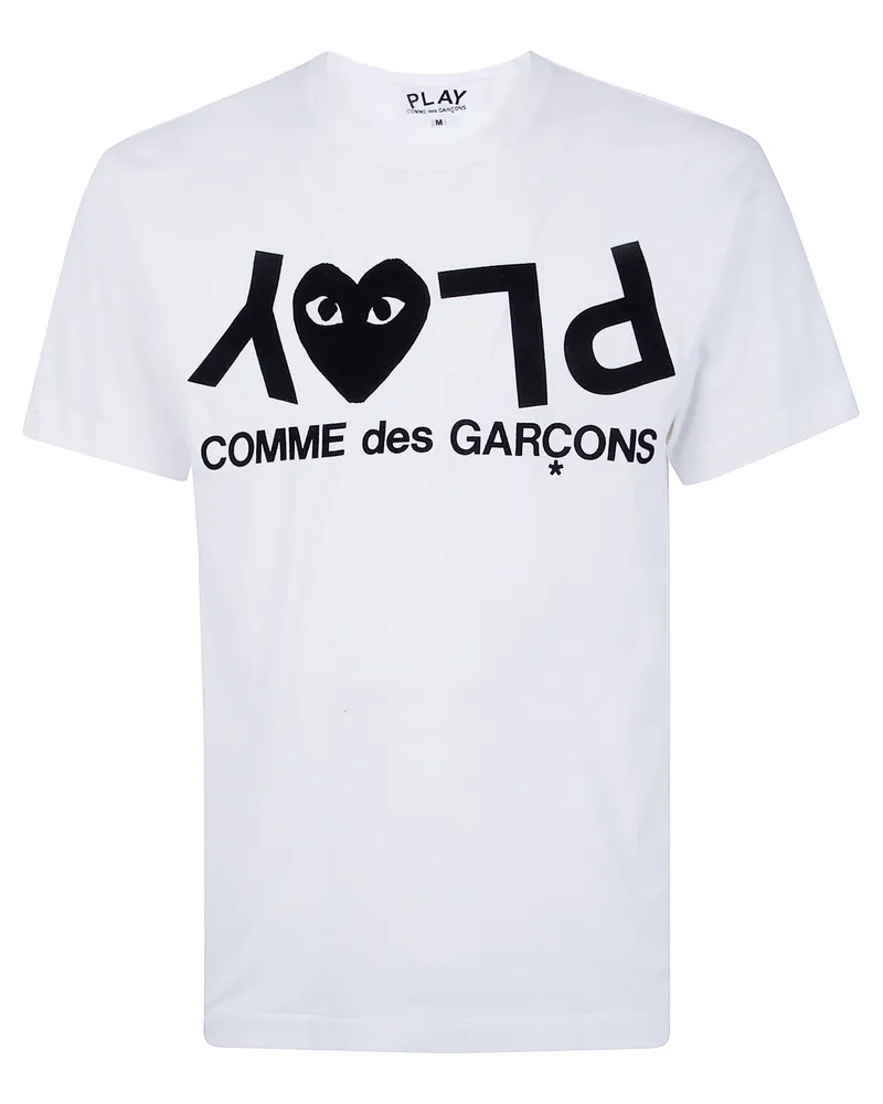 Comme des Garçons T-Shirt Logo Print Play Logo White