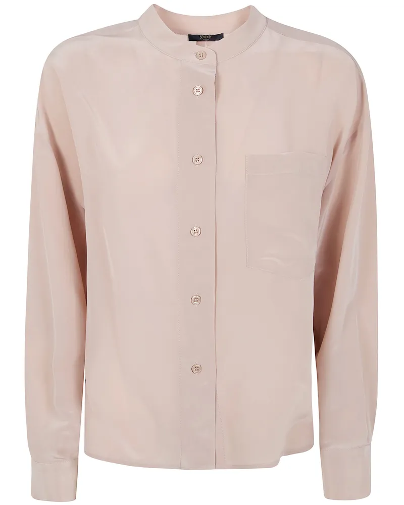 Seventy Mixed Silk Sand Wash Shirt Pink
