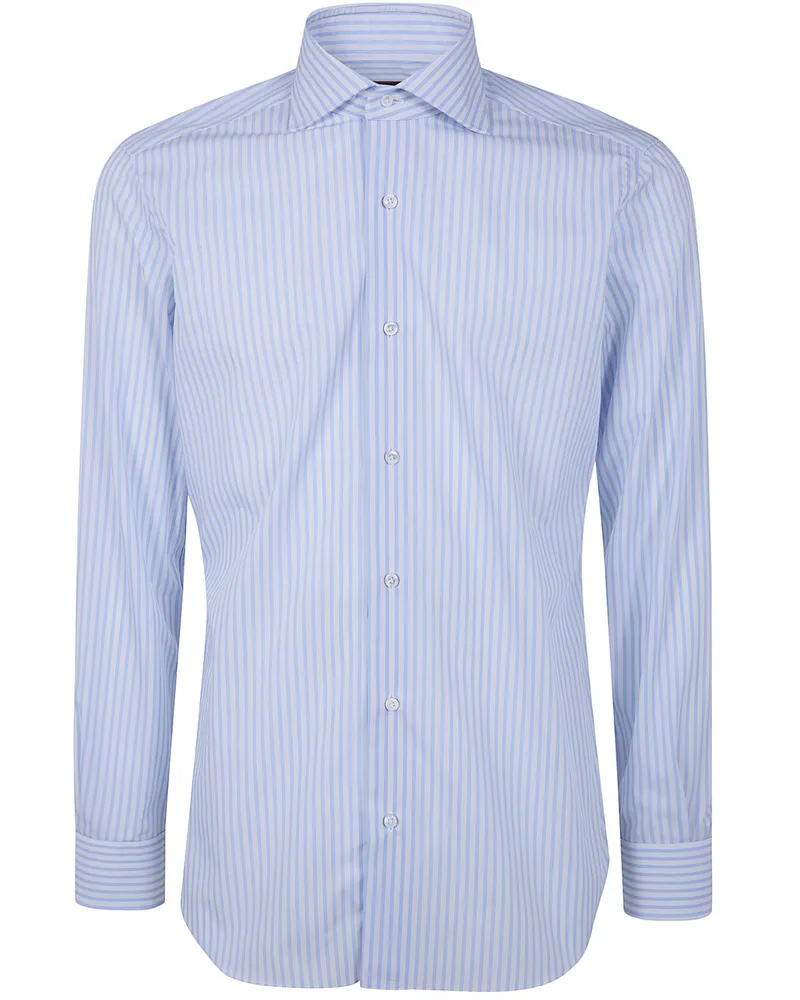 BARBA Classic Popeline "Bacchetta Spaziata" Shirt White