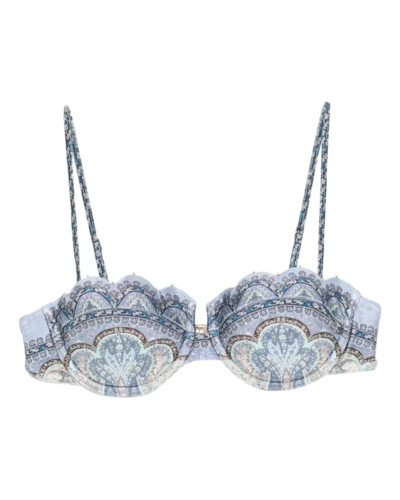 Zimmermann Wanderlust" Scallop Balconette Blue