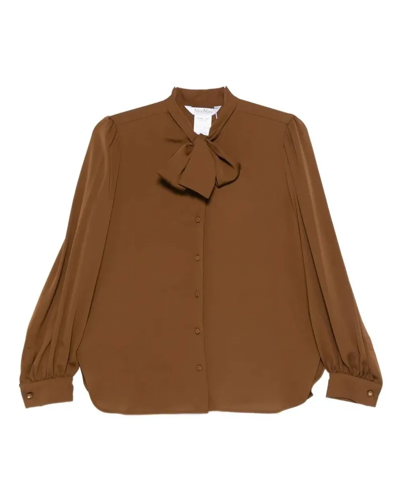 Max Mara Melania' Silk Shirt Brown