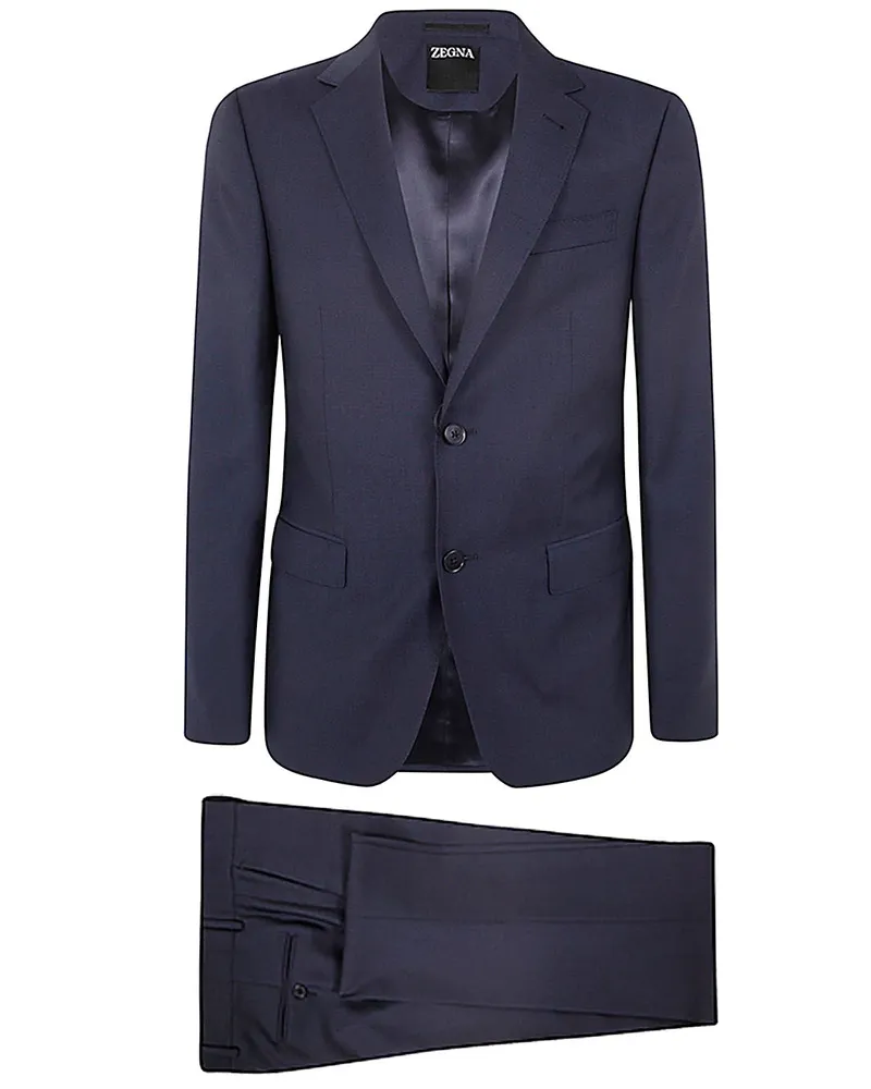 Ermenegildo Zegna Pure Wool Suit Blue