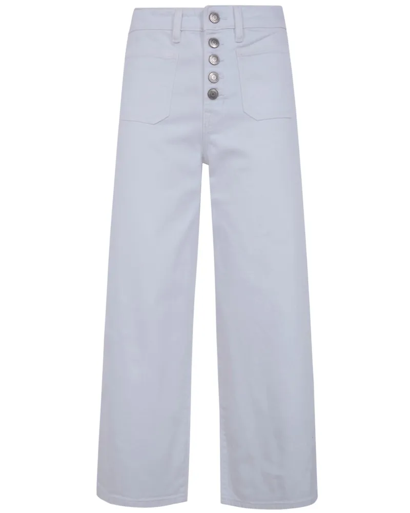 Ralph Lauren Saira" Cropped Wide Leg Jeans White