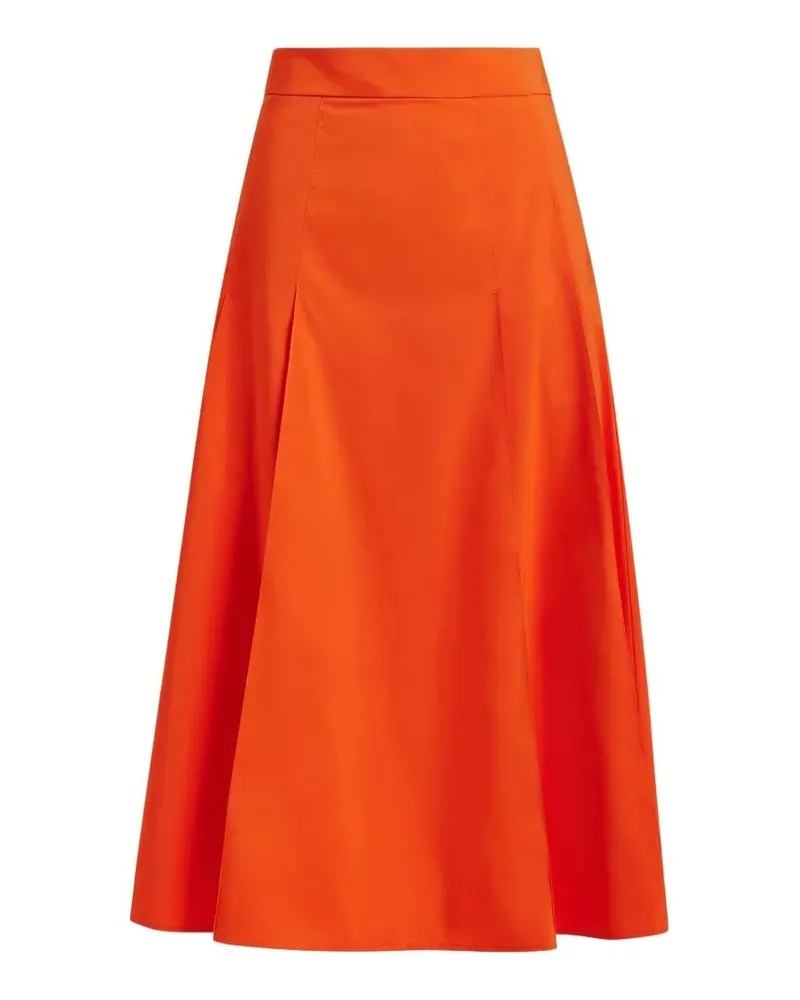 Essentiel Jaelyn" Deep Pleat Midi-Skirt Red