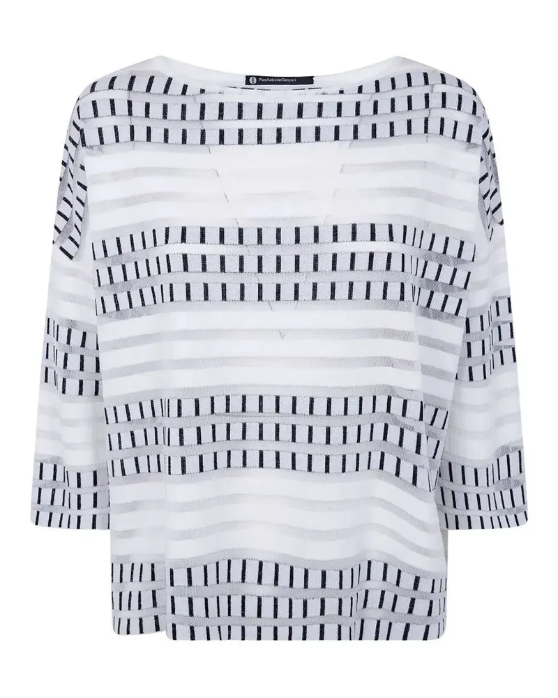 Pier Antonio Gaspari Jacquard Pull White