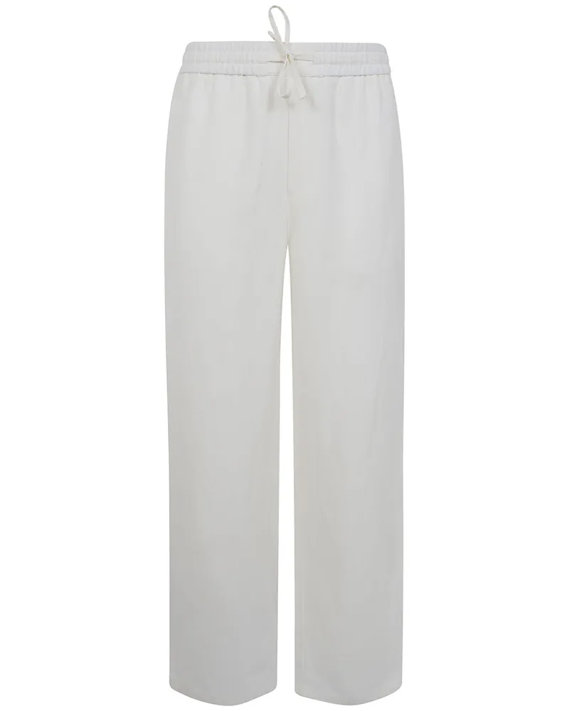 AMI Paris Elasticated Waist Trousers White