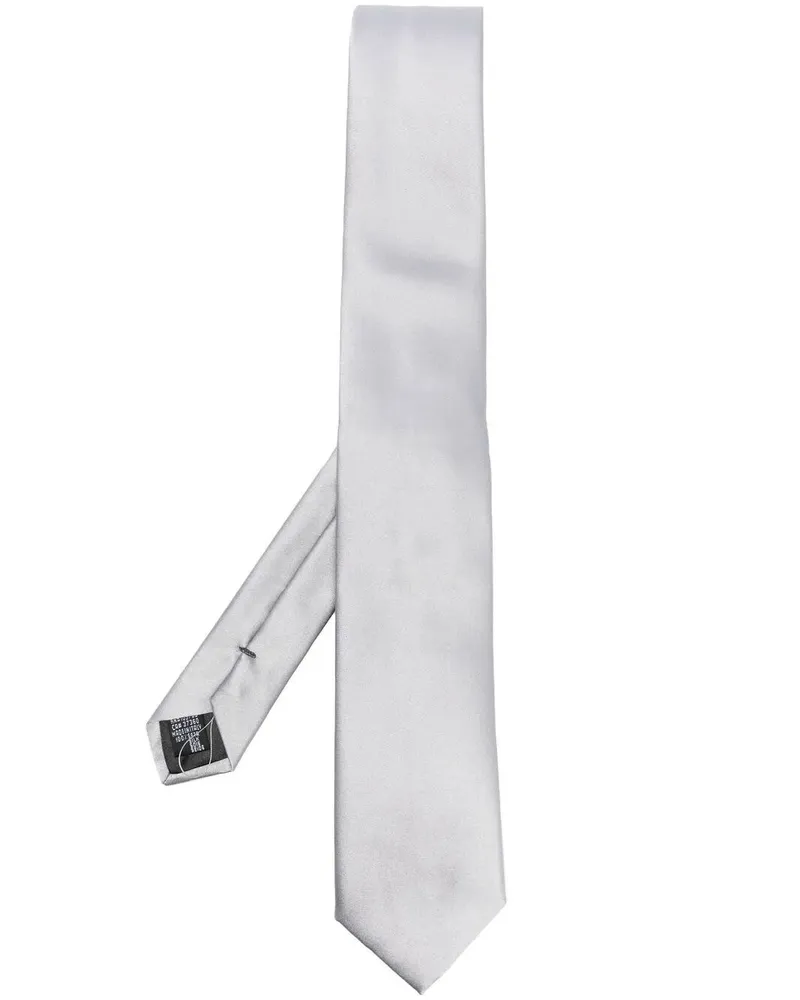 Giorgio Armani Woven Jacquard Tie Gray