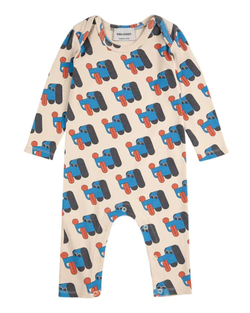 BOBO CHOSES Doggy Mate All Over Overall White
