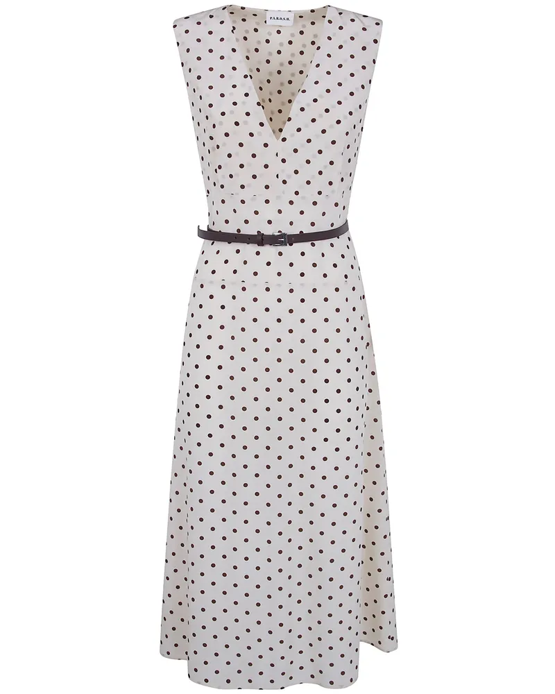 P.A.R.O.S.H. P. A.R. O.S. H. "Sbillo" Midi Dress Beige