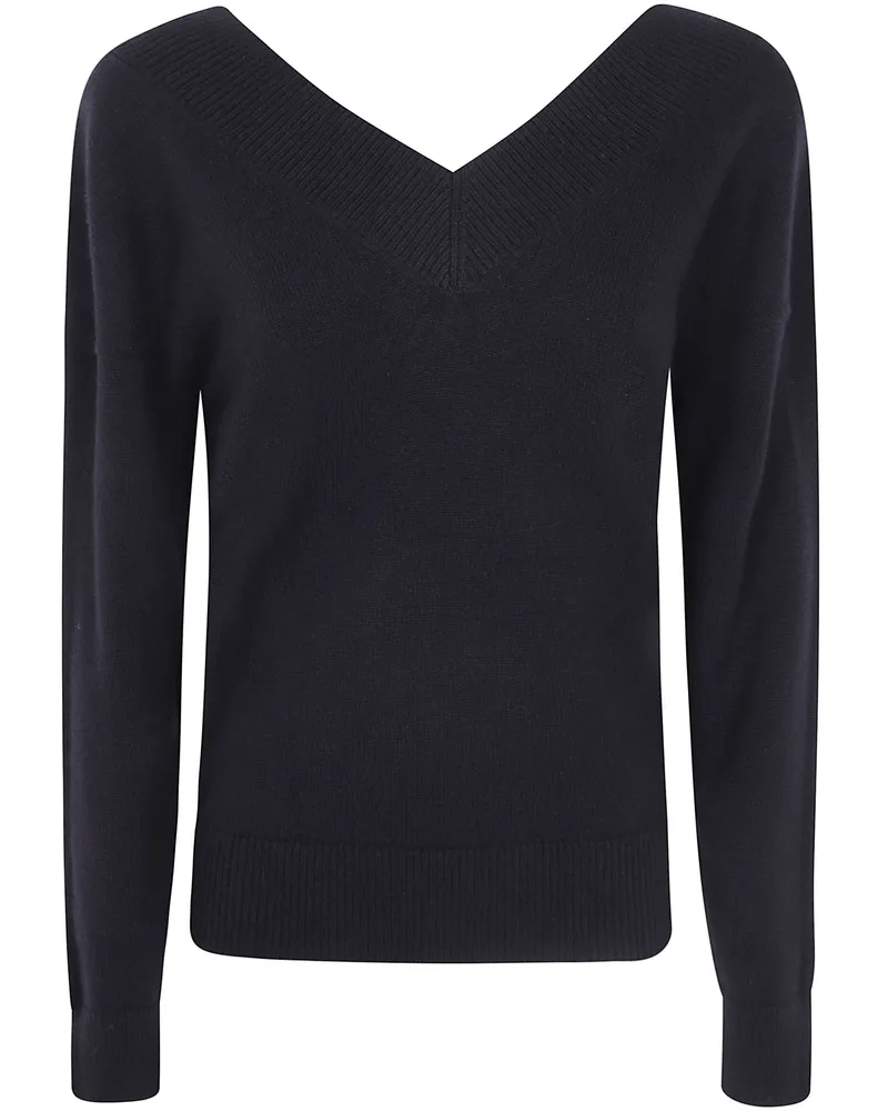 Tom Ford Sweater V Neck Off-Shoulders "Cashmere Fin. 7 Black