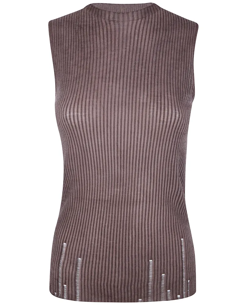 Uma Wang Sleeveless Sweater Brown