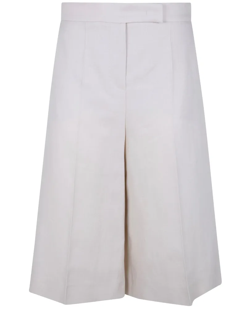 Max Mara Kaki" Linen Bermuda Trousers Beige