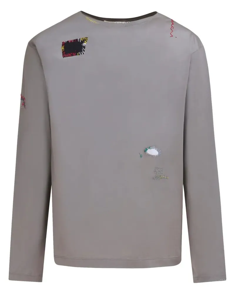 Marni Long Sleeves T-Shirt Gray