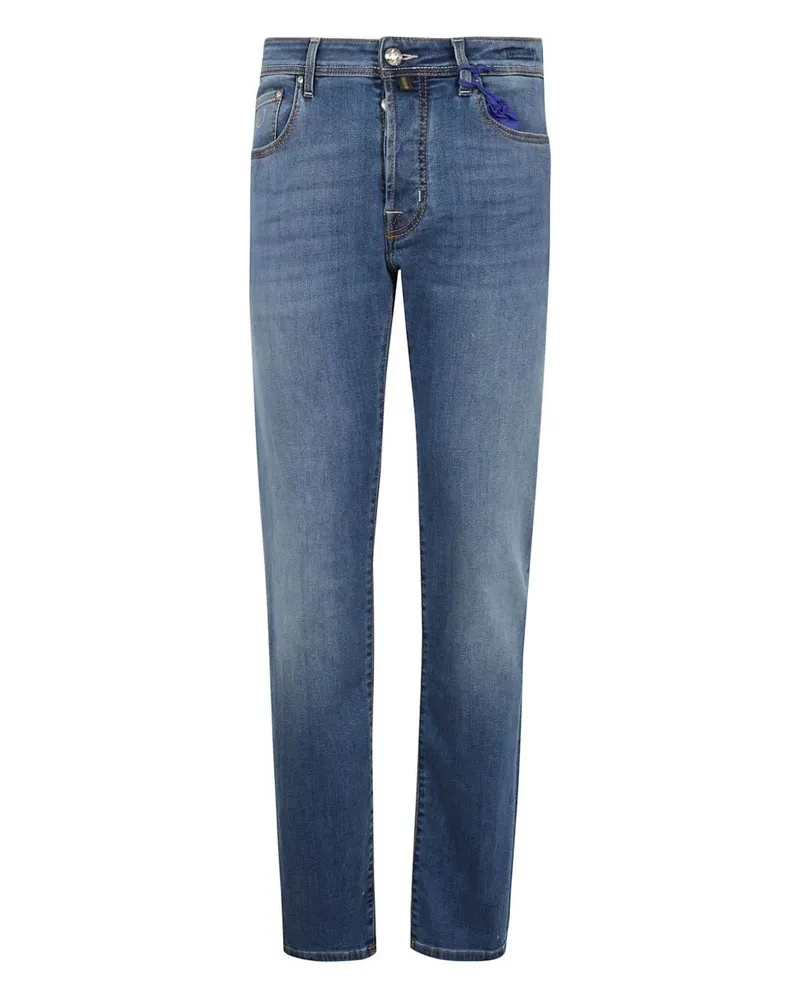 Jacob Cohën Pant 5 Pocket Slim Fit Bard Denim Blue Stretch Blue