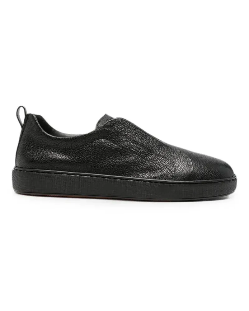 Santoni Lace-Up Shoes Leather "Victory Black