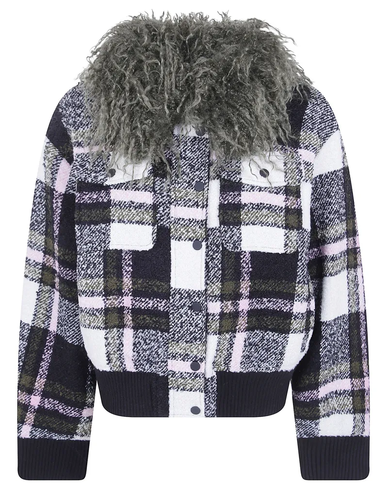Essentiel Bomber Jacket Faux Fur Collar "Kpop Black
