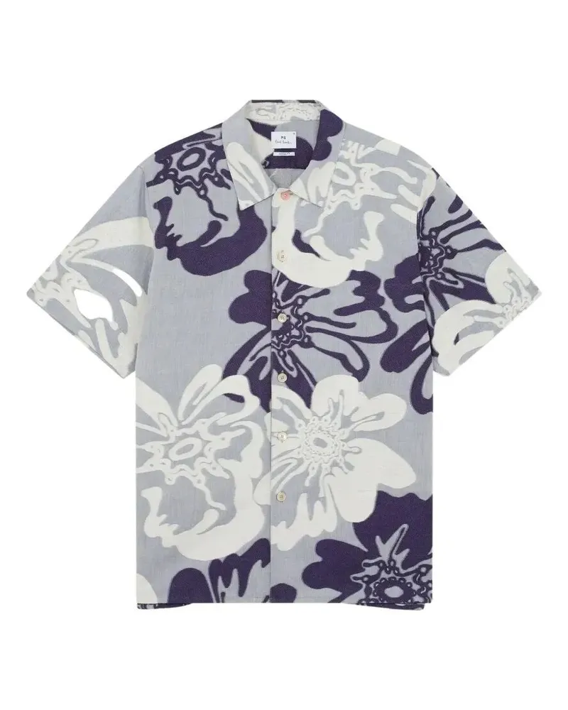 Paul Smith Mens Short Sleeves Casual Fit Shirt Blue