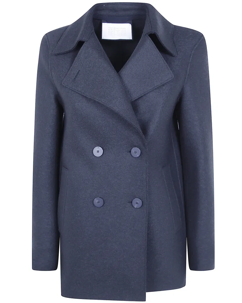 Harris Wharf London Coat Wool 100% "Peacoat Green