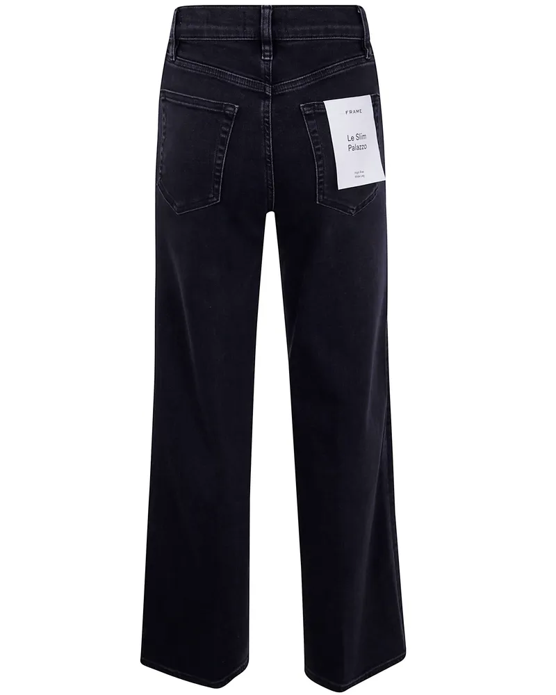 Frame Denim Le Slim Palazzo" High Rise Wide Leg Flare Jeans Black