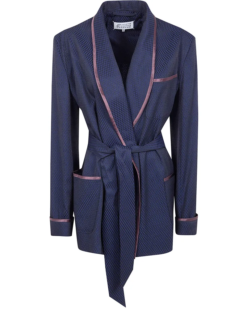 Maison Margiela Belted Coat Blue
