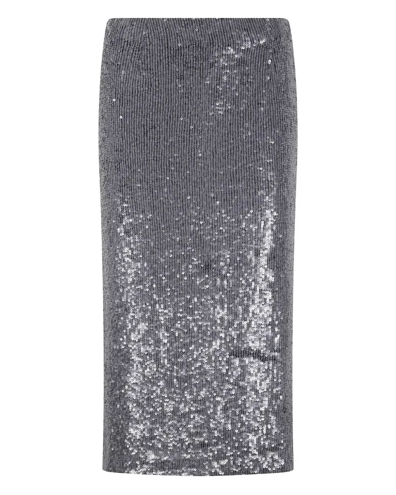 P.A.R.O.S.H. P. A.R. O.S. H. Stretch Sequin Skirt Gray