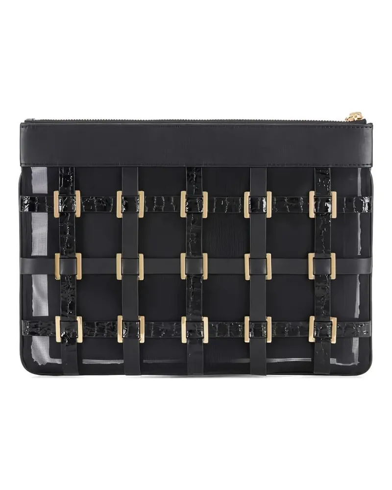 Elisabetta Franchi Studs Clutch Bag Black