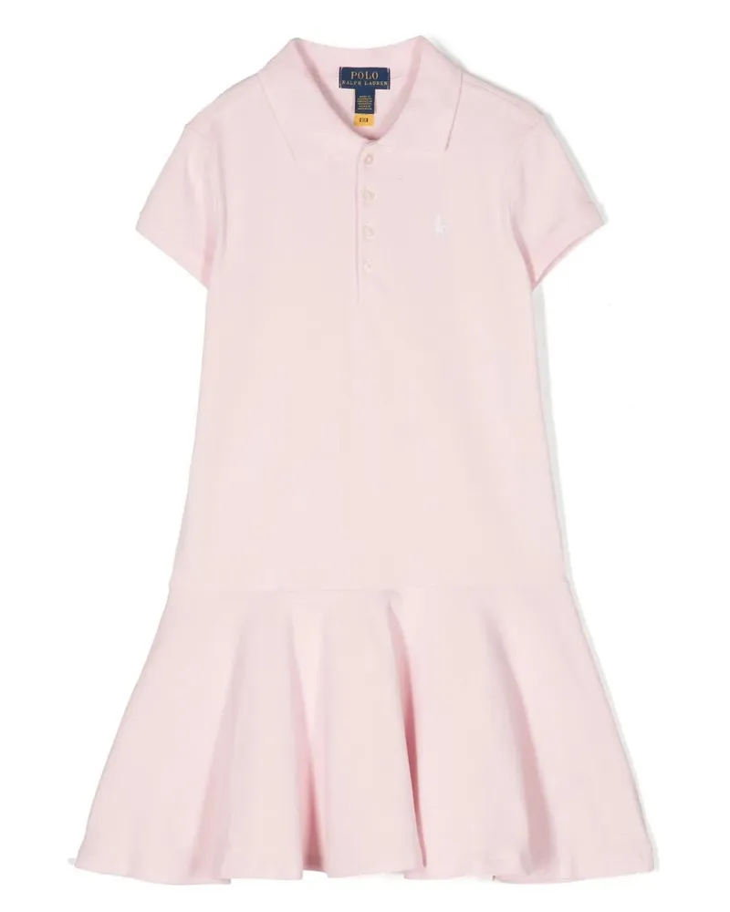 Ralph Lauren Short Sleeve Polo Neck Dress Pink