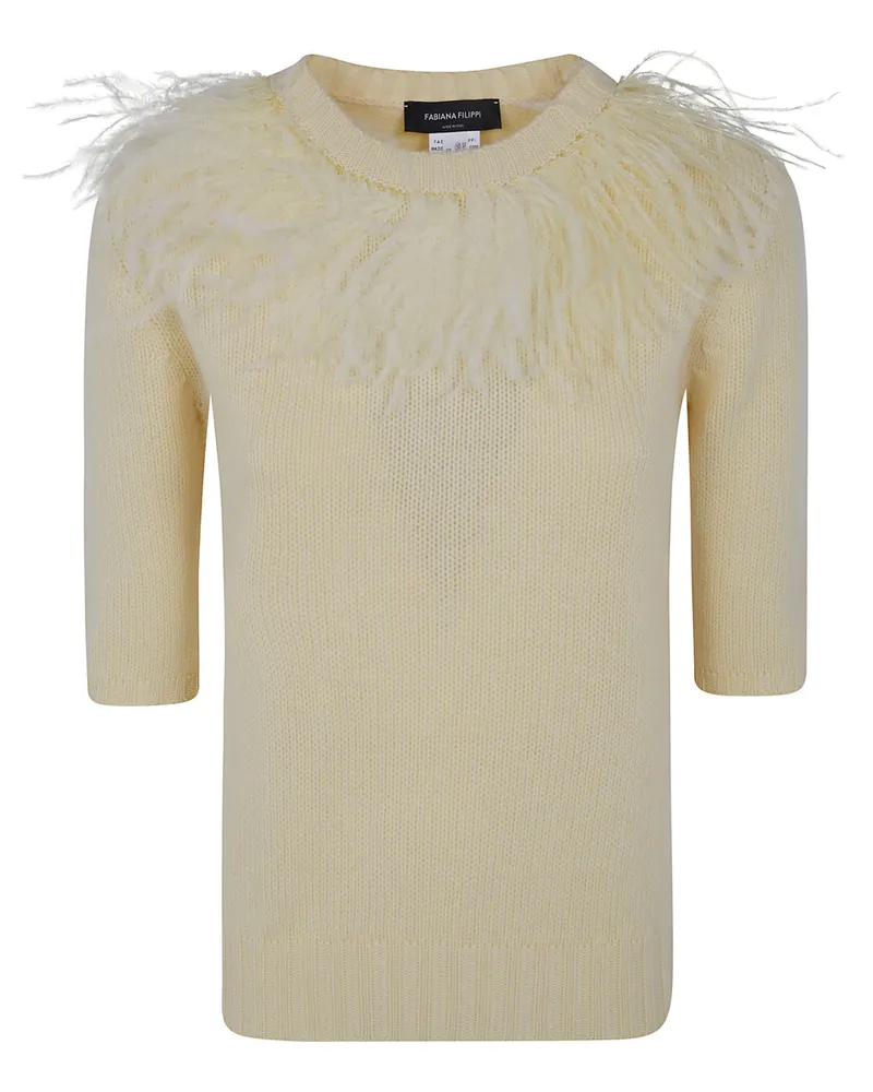 Fabiana Filippi Short Sleeve Sweater Yellow