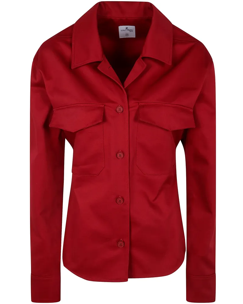 Courrèges Shirt Utility Polycotton Red