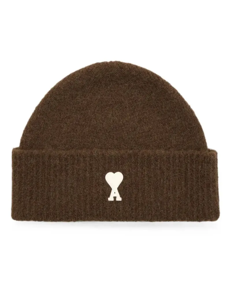 AMI Paris Hat Main Feature "Quota Ami De Coeur Brown