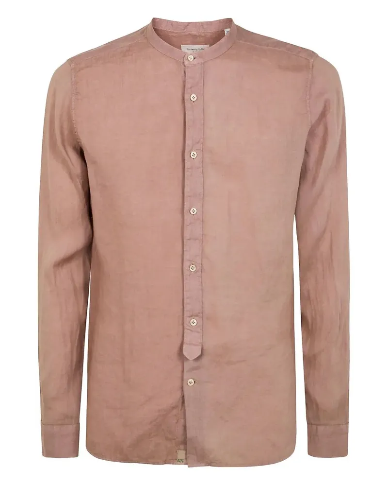 Tintoria Mattei Guru Neck Linen Shirt Pink