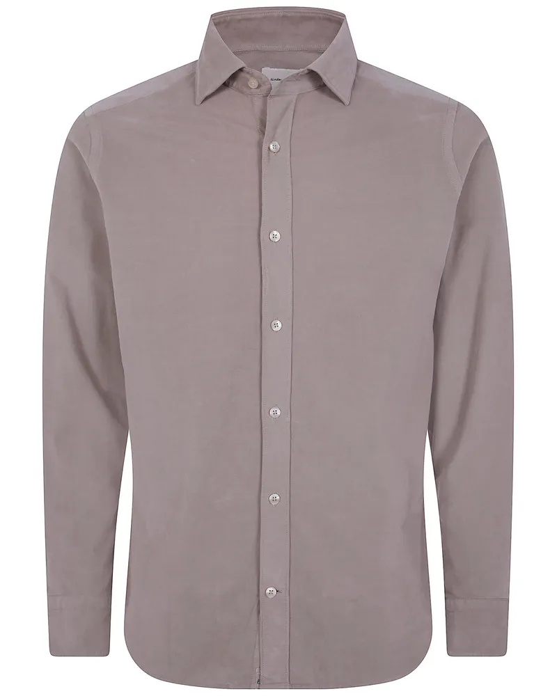 Tintoria Mattei Shirt Small Rib Velvet Shirt Beige