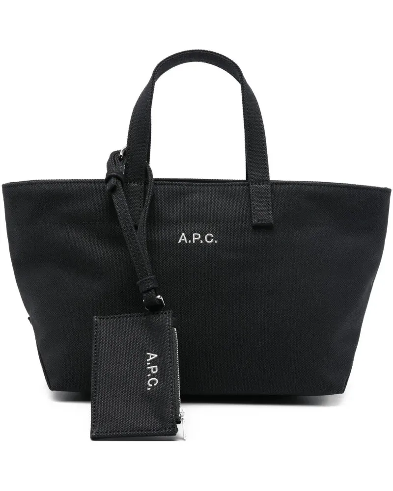 A.P.C. A. P.C. "Le Drummer Toile" Small Tote Bag Black