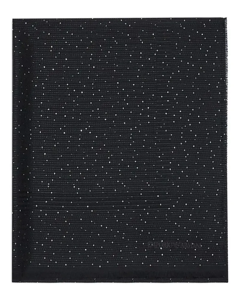 Emporio Armani Scarf With Glitter Black