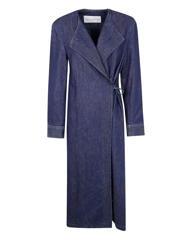 Dries van Noten Rivla Denim" Coat Blue