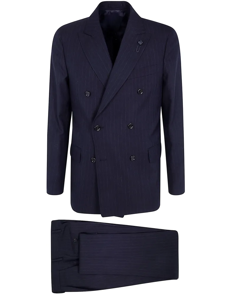LARDINI Suit Regular Fit "Iconic" Drop 7 Gray