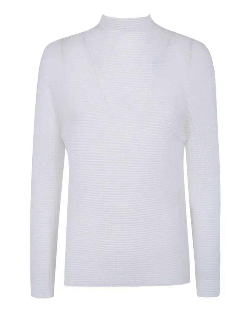 Issey Miyake Wooly Pleats Bk Wt 66 Shirt White