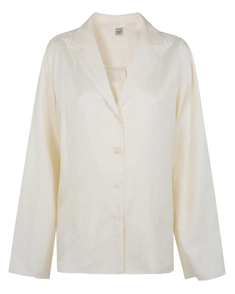 Totême Monogram" Silk Pijama Top White