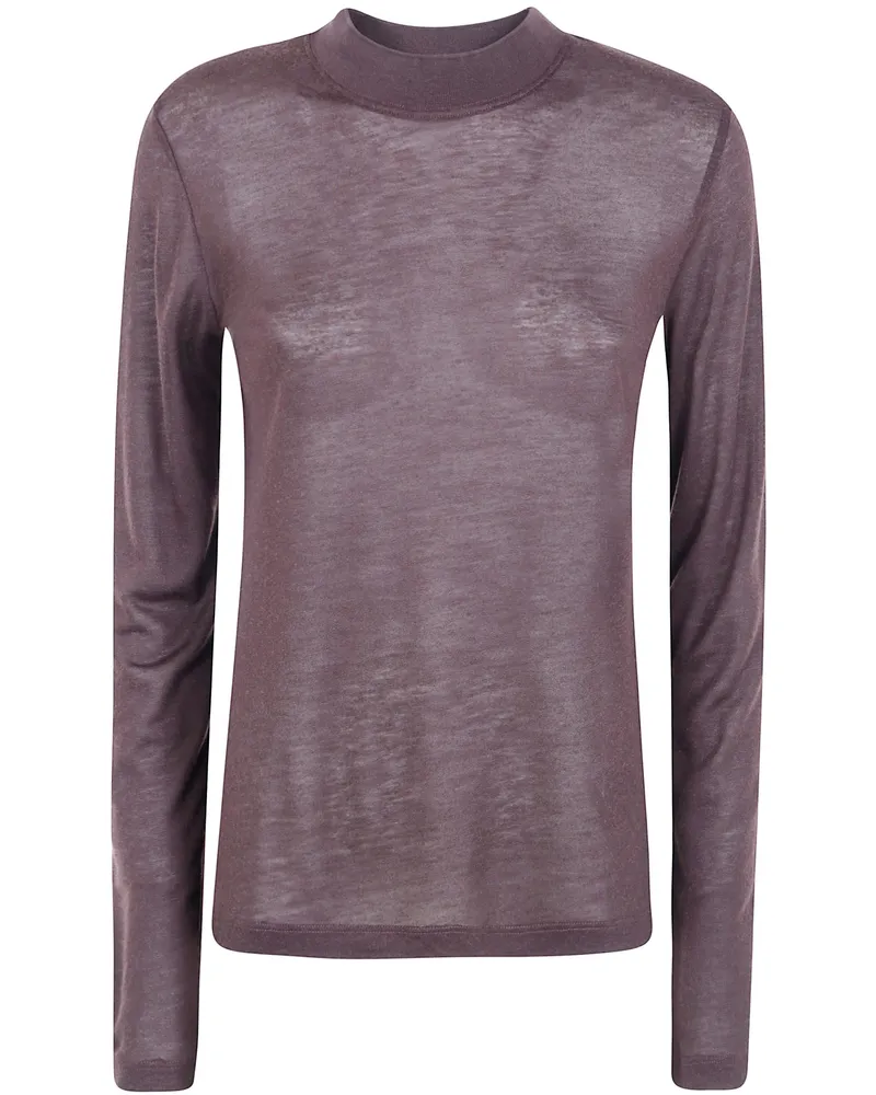 Filippa K Top Mock Neck "Lyocell Cashmere Brown