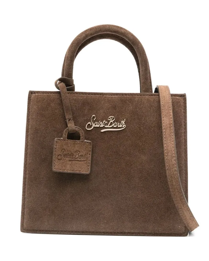 MC2 Saint Barth Suede Shop Bag Mini Brown