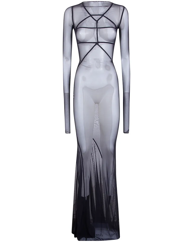 Rick Owens Temple Gown Long Dress Black