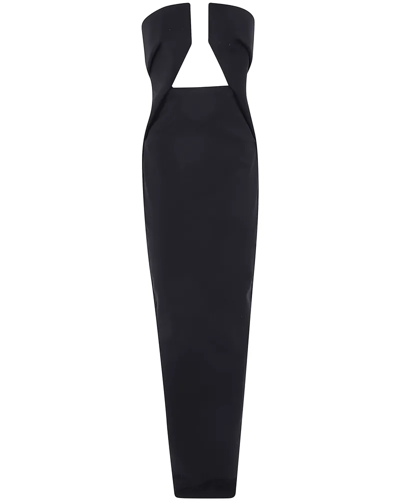 Rick Owens Dress Cut Out Back "Prong Gown Black