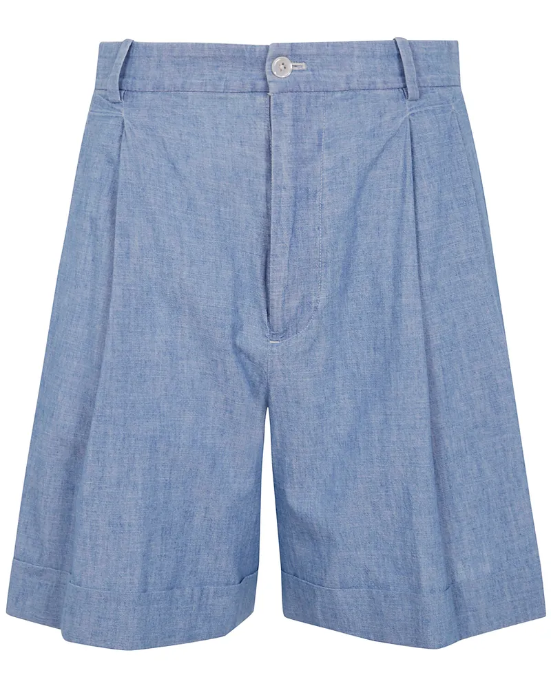 Ralph Lauren Pleated Bermuda Pants Blue