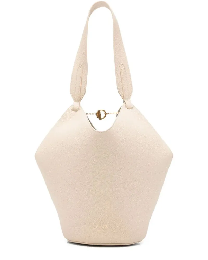 KHAITE Lotus" Mini Tote Bag White