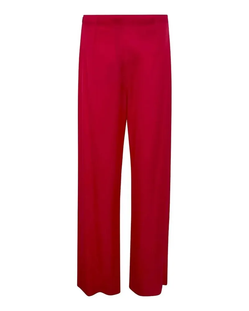 Blumarine Satin Long Trousers Red