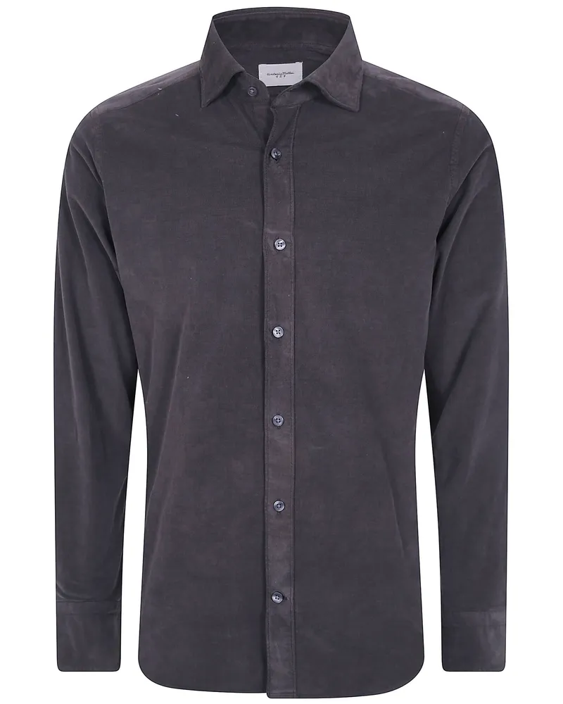 Tintoria Mattei Shirt Small Rib Velvet Shirt Brown