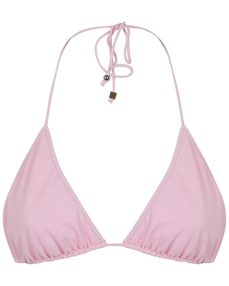 Jacquemus Le Haut De Plage Triangle Bikini Top Pink